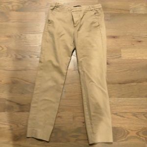 Zara Khaki Chinos Straight Leg Work Pants
